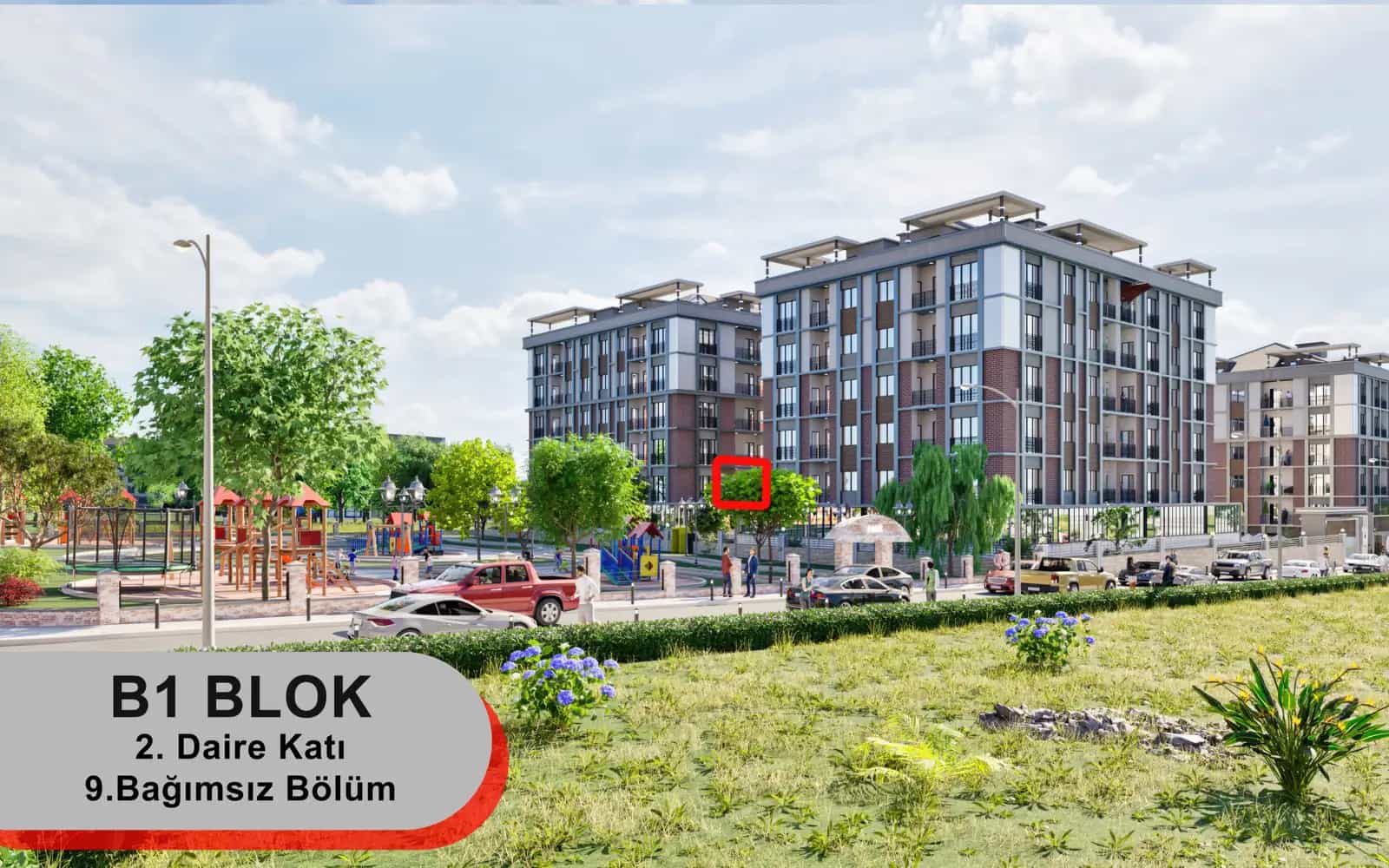Sancaktepe 25 B1 Blok 9 No'lu 2+1 Daire – Cephe Görünümü